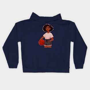 Female basketball player Kids Hoodie